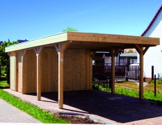Einzelcarport 7006 Akzent mit Geräteraum